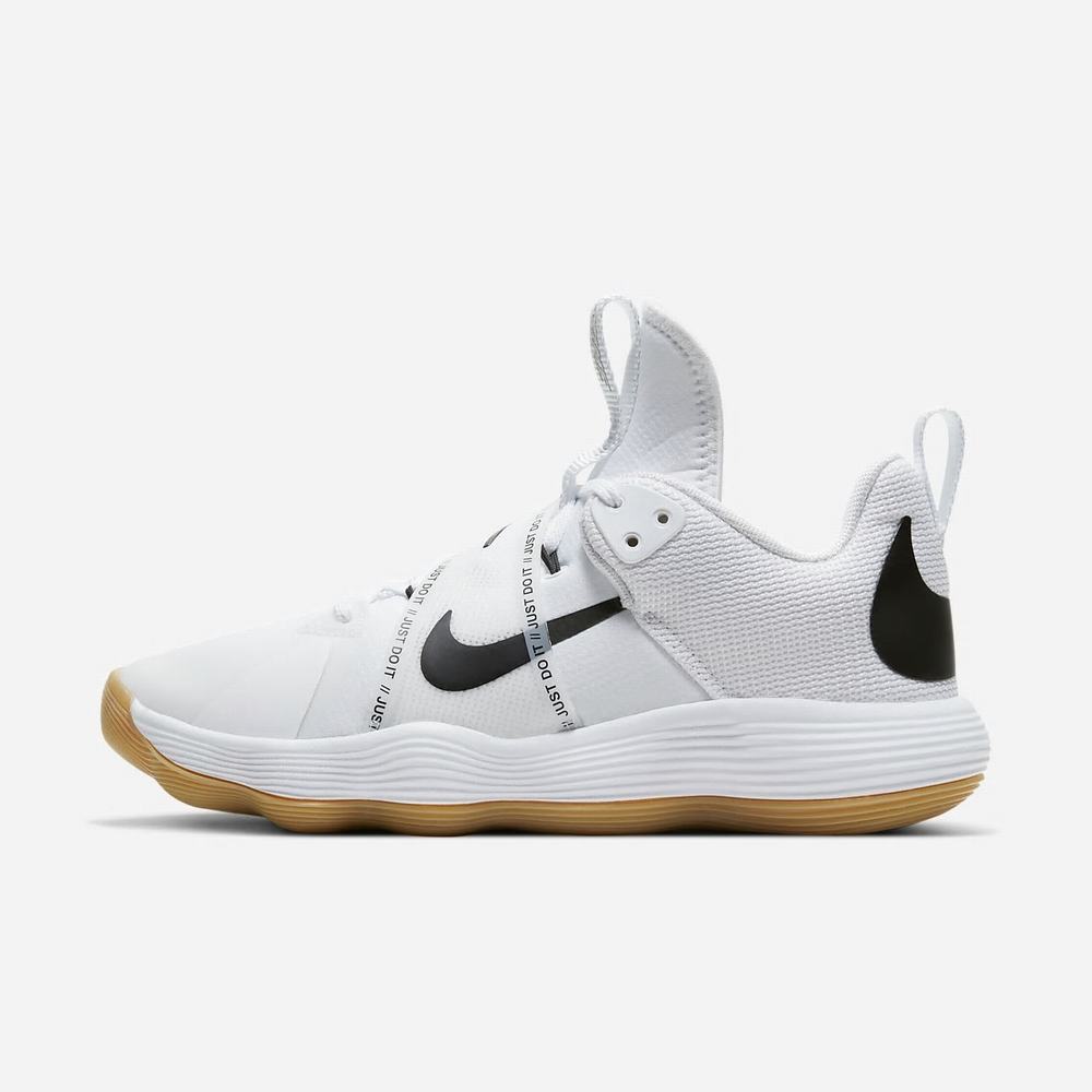 Chaussure De Volley Nike React HyperSet Blanche 5089-721 White/Gum Light Brown/Black Femme | RGL-14869004